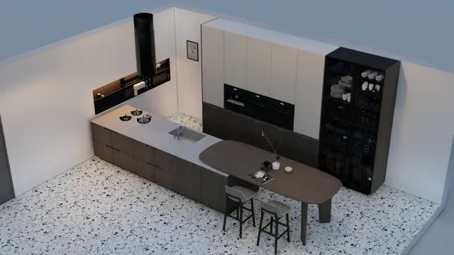 3D floor plan isometric layout