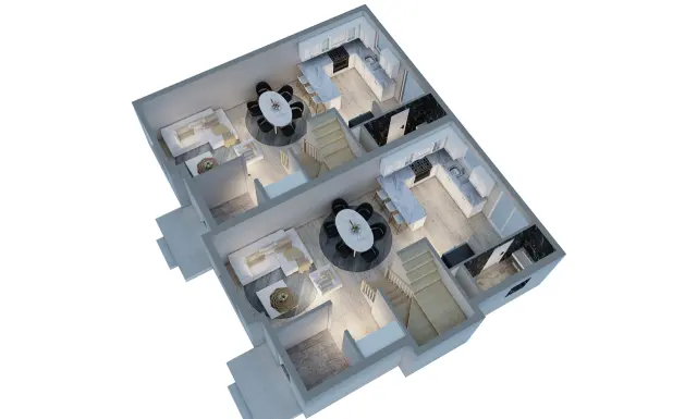 3D floor plan multi level layout