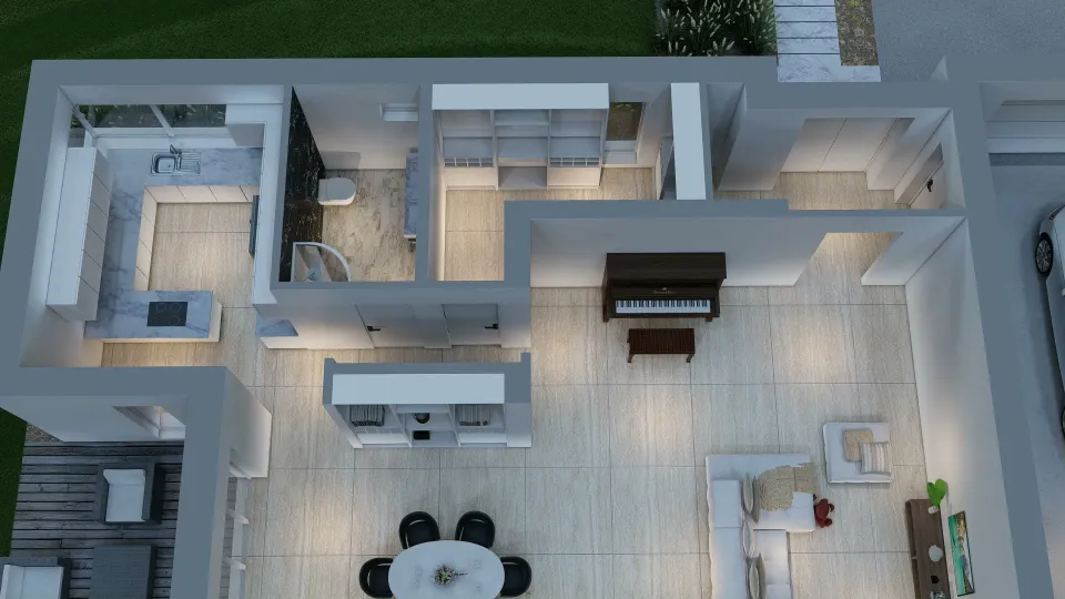 Preview frame from a twin townhome floor plan flythrough